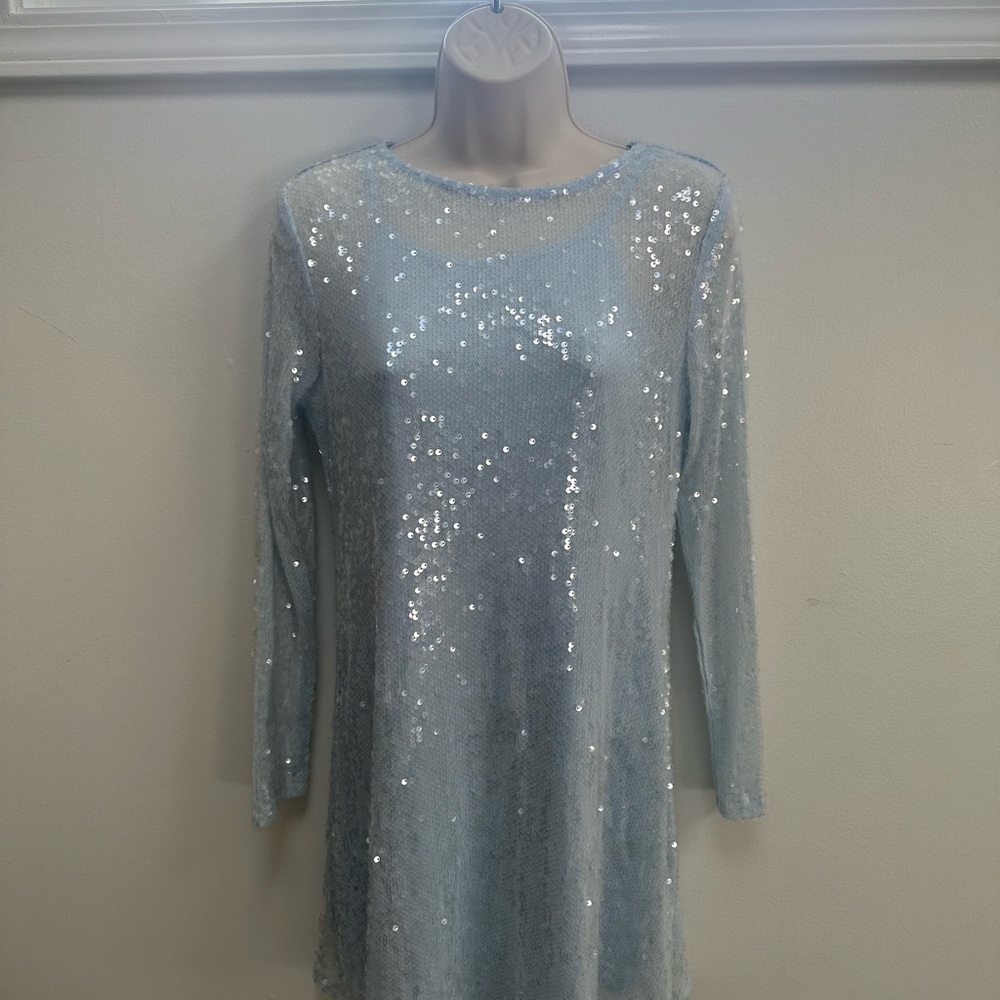 Sparkling Sequin Long Sleeve tween/teen dress
